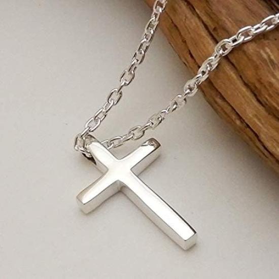Cross necklace for cross silver silver for men and 100 for made of with width azuki chain men, necklace, necklace, men's necklace, 925, men's, small,