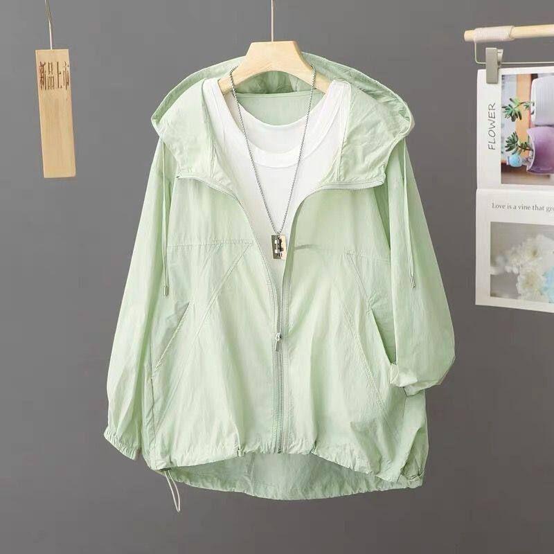 Big Sale Leak-Picking Counter Withdrawal ~ Hooded Sunscreen Outwear Loose Summer Thin Breathable Tops Lightweight Sun Protection Clothing