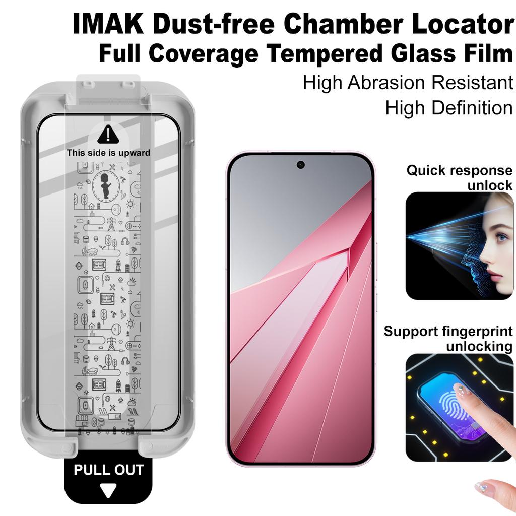 For OPPO K15 Pro Plus 5G Glass IMAK Dust-free Cabin Full-screen Tempered Glass Film Supports Fingerprint Unlock