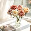 Autumn Retro Rose Artificial Flower Arrangement for Weddings and Home Decor
