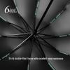 Xuqing 10-Rib Automatic Reverse Black-Coated Sun/Rain Umbrella