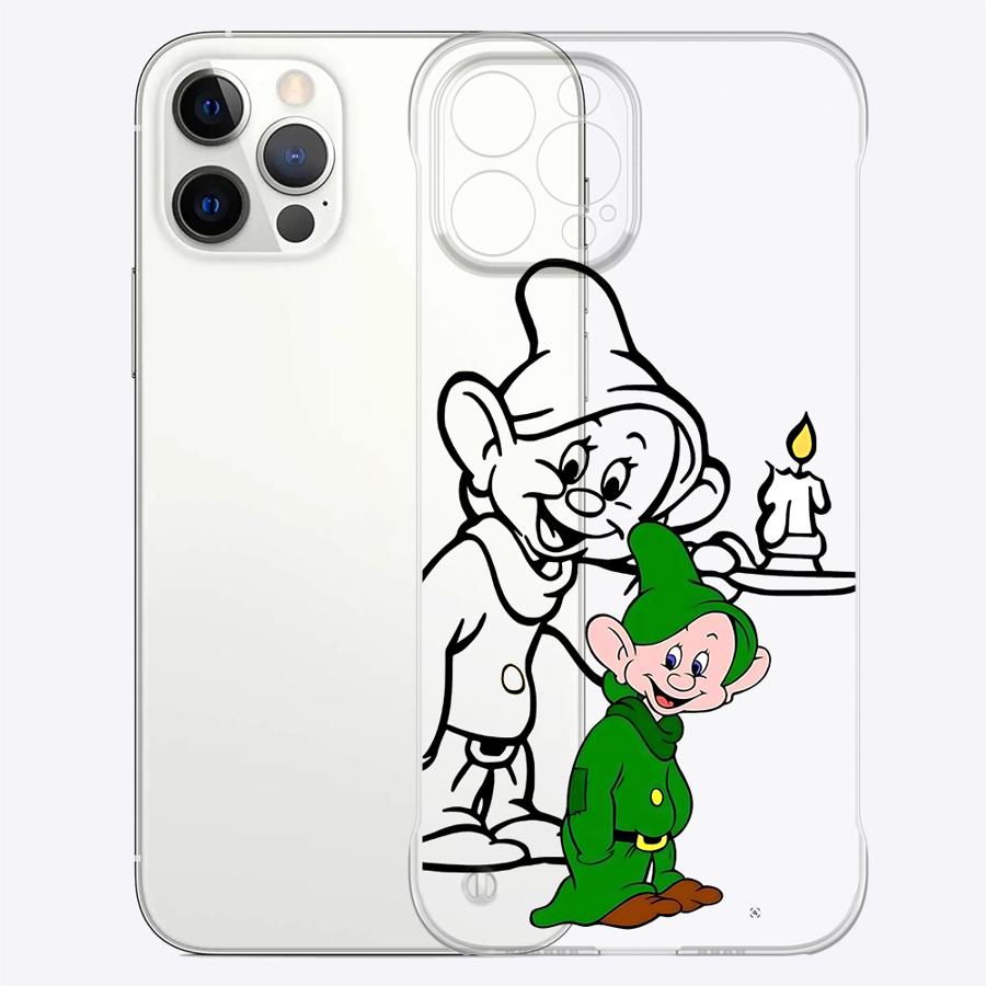 Capa de Celular Branca de Neve e os Sete Anões para Apple iPhone 15 16 Pro Max 13 14 Plus 12 11 Pro plus Fosca