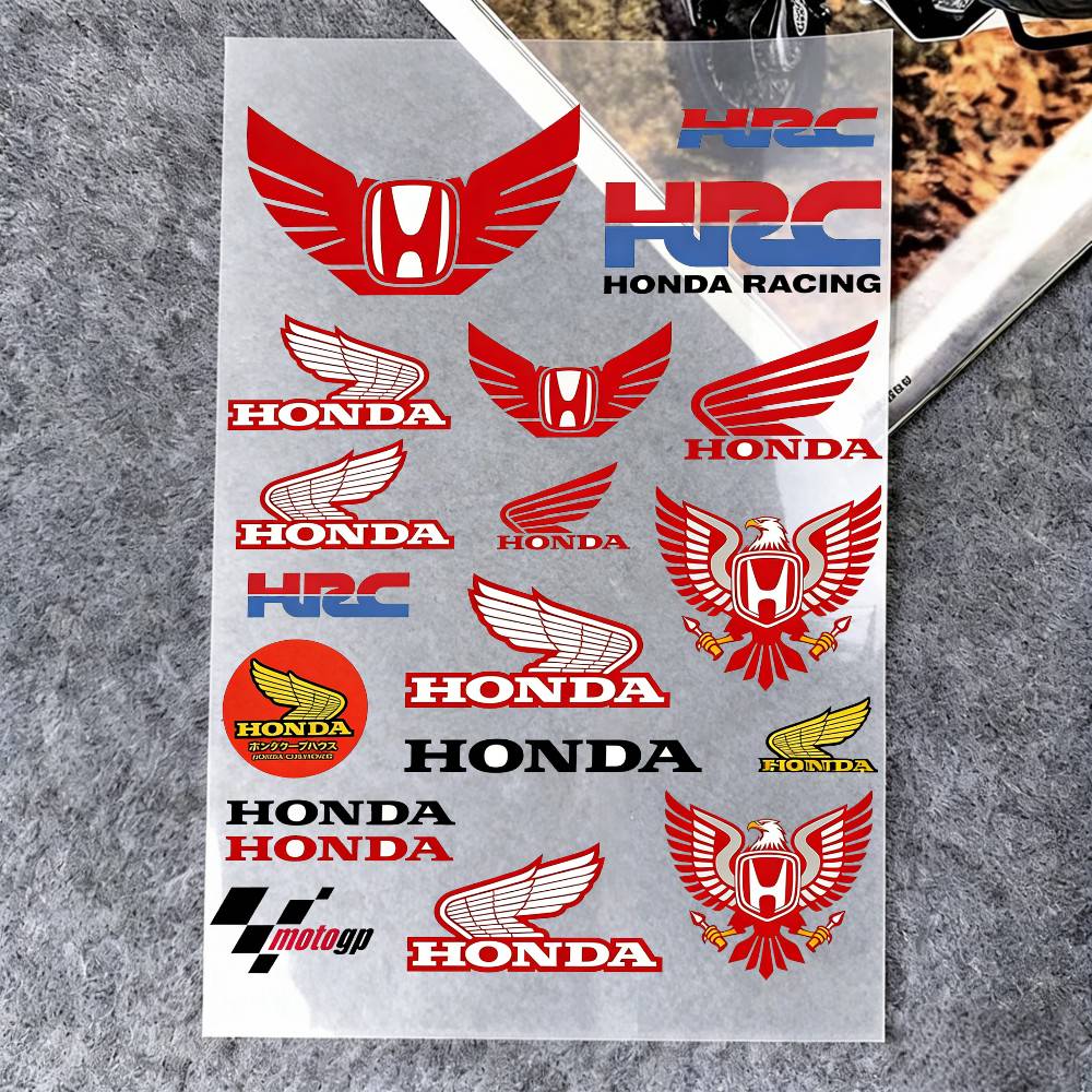 ZLQ4  For Honda Reflective Motorcycle Stickers Waterproof Vinyl Decals For Motorbike Helmet Fuel Tank Bike