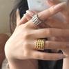 Anello a Nido d'Ape Superfici Interne Lucidate Design Confortevole Fedina Gioiello Trendy Unisex Per Uso Quotidiano