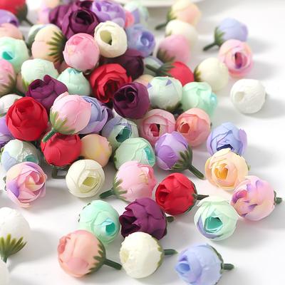 10/20/50Pcs 3.5cm Rose Artificial Flowers Head Silk Fake Flower for Home Decor Party Wedding Decoration DIY Wreath Accessory