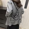 Trendy Sequin Handbag Women's 2024 Spring Latest Fashion Big Capacity Armpit Shoulder Bag Popular Small Square Bag