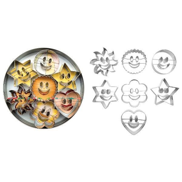 Ibili 731900 Lot De 7 Emporte-pièces Étamés Sourises (5..6cm)