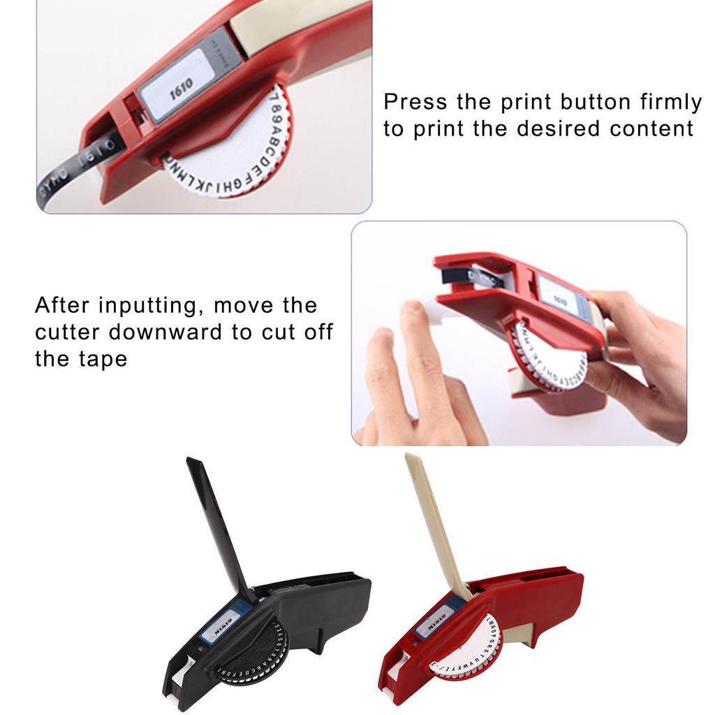 Embossing Label Maker Clear Number Letter One Hand     ABS Label Making Embosser for Label  