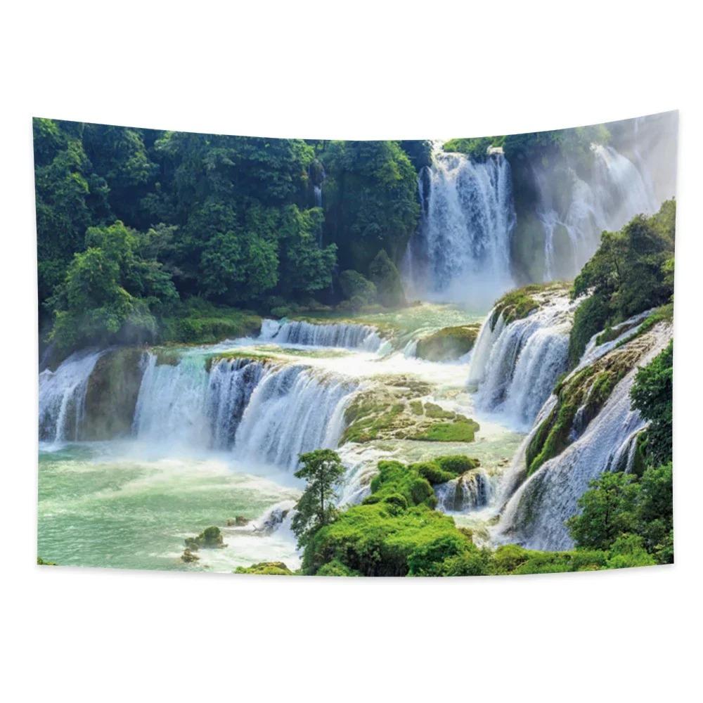 Landscape Forest Waterfall Wall Decor Tapestry Home Living Room Tapestry