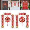 Front Door Lucky Decor Chinese New Year Couplets Cloth Spring Festival Ornaments for Home Office and Events