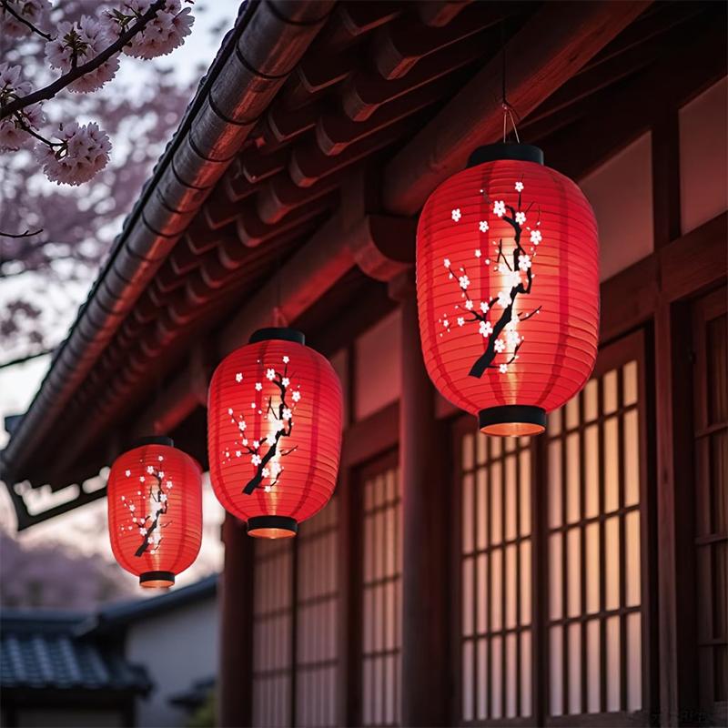 Japanese Lantern Hanging Paper Lanterns Art Decor For Sushi Restaurant, Izakaya, Wedding, Bistro, Parties 10 Inch Decorations