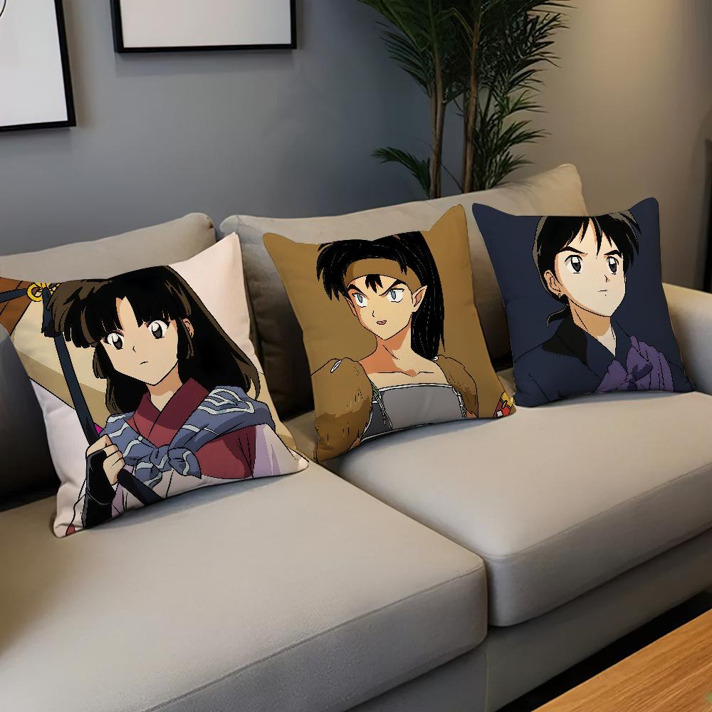 Anime Classic I-Inuyasha K-Kikyo Y-Yashahime Comfortable Soft Hogar Pillowcase Sofa Living Room Bed Home Decor Protective Covers