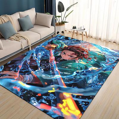 Alfombra de anime estilo Demon Slayer Kamado Nezuko de 27 estilos para sala de estar, dormitorio, hogar, decoración de sofá, tapete antideslizante para piso.