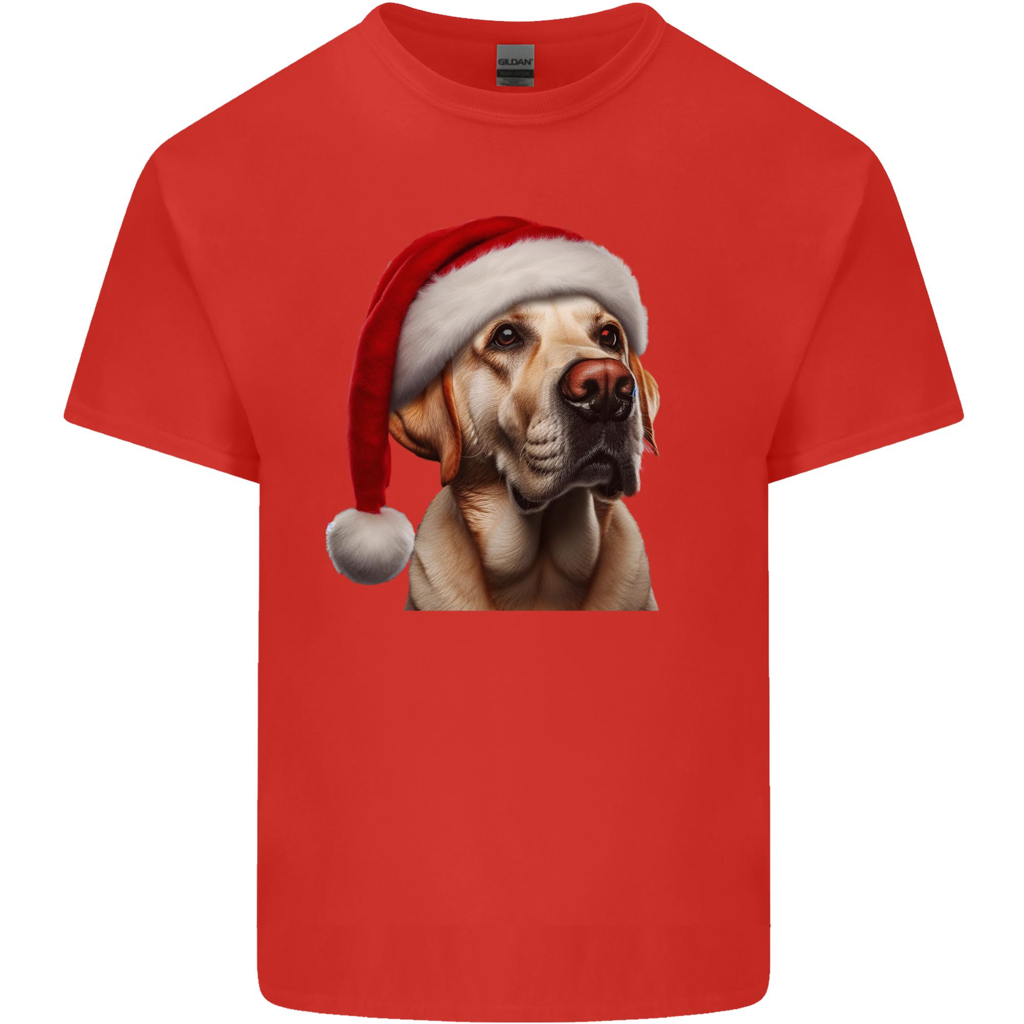 Christmas Golden Labrador Xmas Hat Dog Unisexs Light Cotton TShirt S