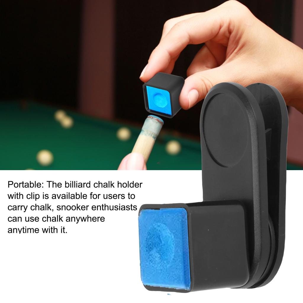 Pool Cue Chalk Holder with Belt Clamp Billiard Accessories Billiard Magnetic Chalk Case