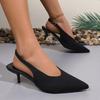 Fashion Ladies Shoes 2025 Slip-on Women's High Heels Fashion Shallow Office and Career Summer Plus Size Best Seller Closed Toe Sandals