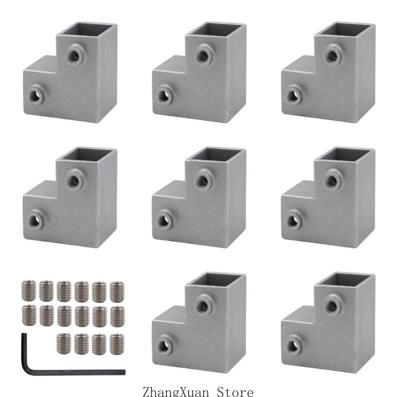Square Pipe Fixed Joint Storage Rack Connector 3 Way Pipe Fitting Enduring 3XUF