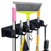A20F-Mop And Broom Holder Wall Mount Heavy Duty Broom Holder Holder Home Garden Garage And Storage Room Tool Organizer Black