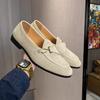 Men's Loafers Luxury Brand Leather Dress Shoes Breathable Slip-On Solid Formal Casual Shoes Handmade Designer Men Shoes Mocassin