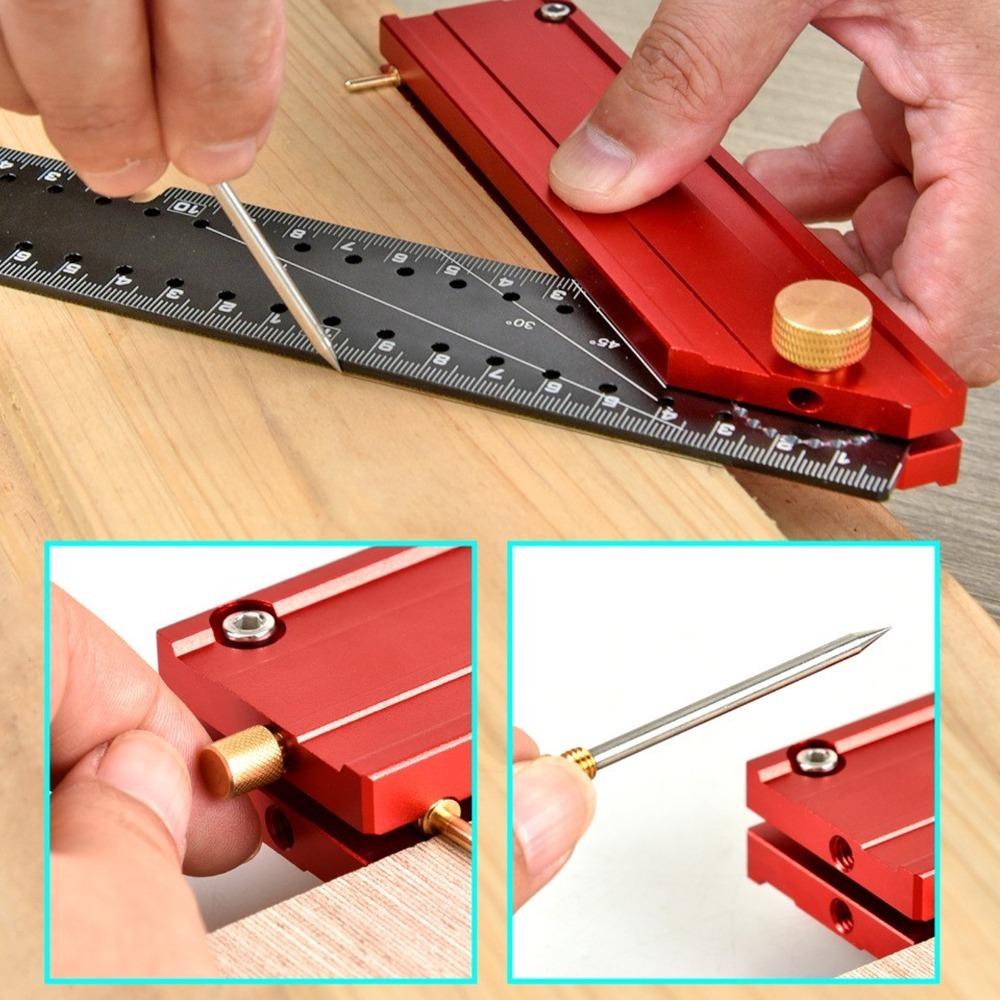 300mm Metric Framing Square 90 Degree L Shaped Ruler Adjustable Carpenter Square Ruler Engineering