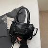 Borsa a Spalla Grande Capacità Monocolore Vintage