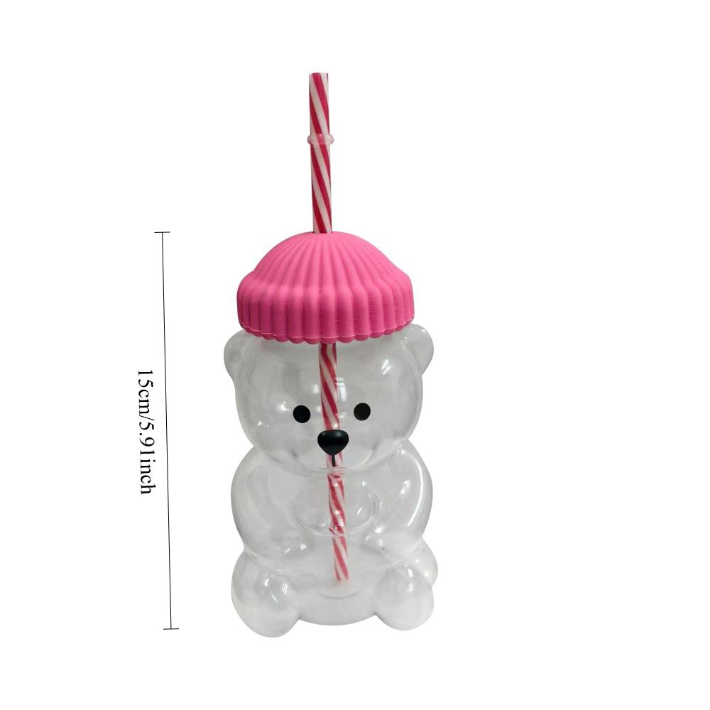 

Latest Bearstraw Cup, 20Oz Cute Bear Glass Tumbler With Durable Straw - Viral Animal Design For Smoothies, Boba & Iced Coffee 20oz