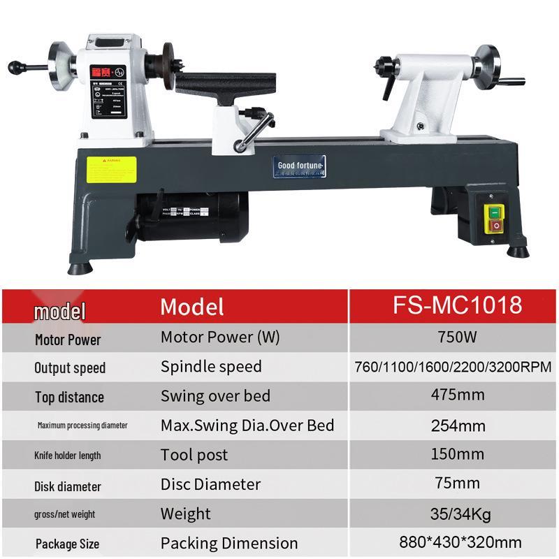 Fosai Multi-functional Wood Lathe Machine for Woodworking and Prayer Bead Bracelet Crafting
