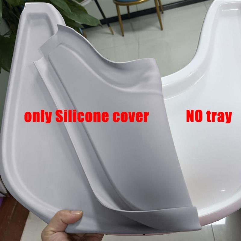 Non Slip High Chair Tray Silicone Mat Hassle Free Feeding Solution Protective Cushion Pad Solid for Stokke High Chairs
