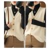 Women S V Neck Sleeveless Knit Vest Loose Solid Color