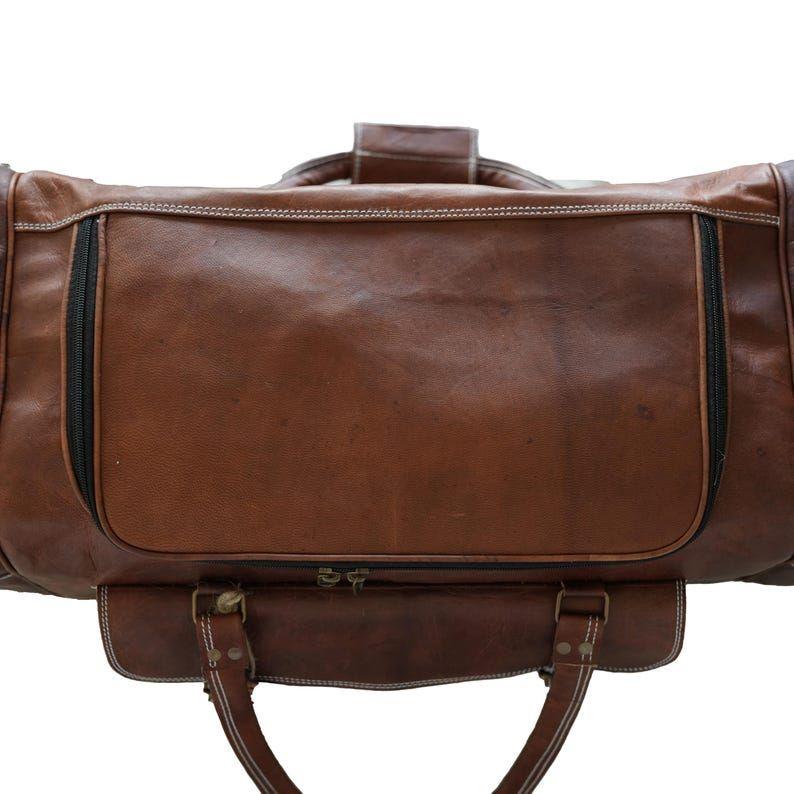Vintage Leather Weekender Bag | Classic Duffle for Him or Her | Handmade Travel Luggage
