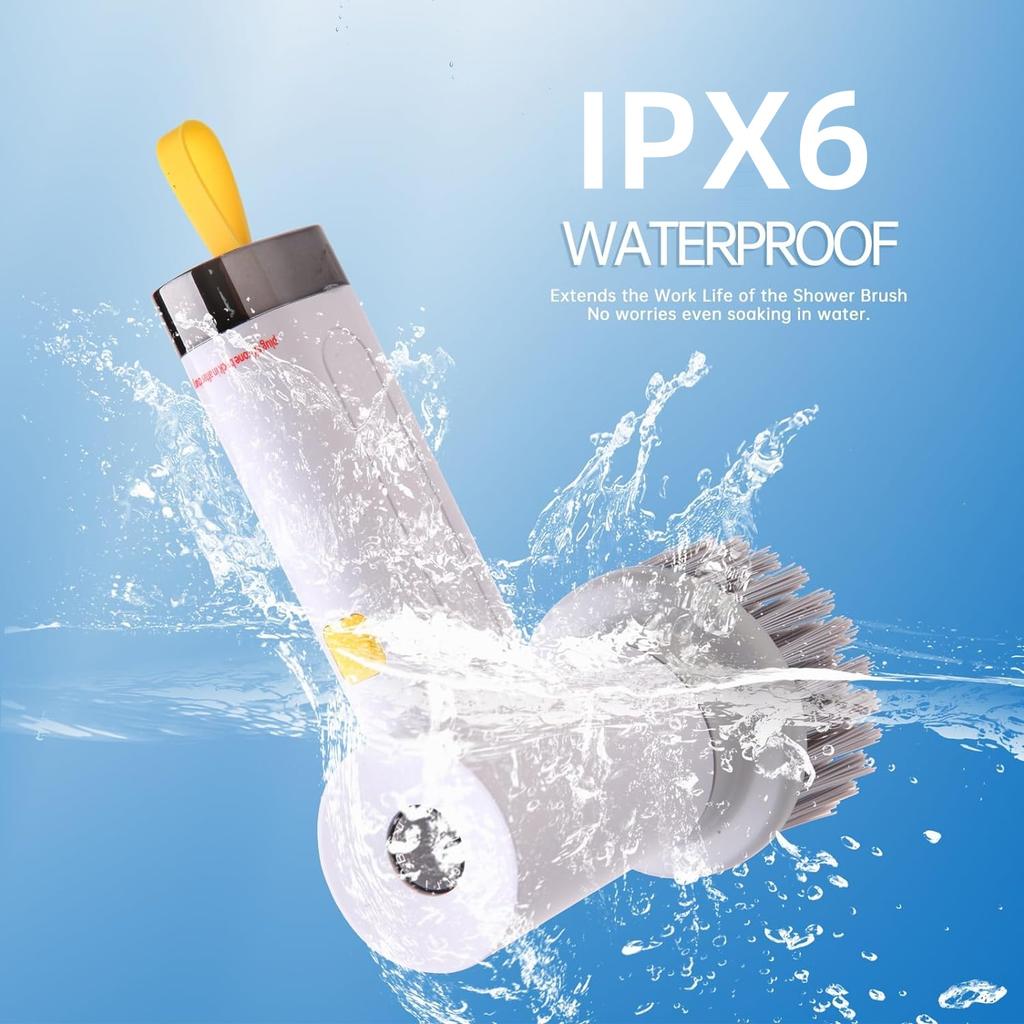 4-in-1 Kitchen Cleaning Tool Bathroom Bathtub Clean Brush Spin Scrubber Electric Cleaning Brush for Dishwashing Sink