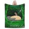 T-Totoroes Decke Ultra-Weiches Fleece Neuheit Geschenk Cartoon Grau Totoro Überwurfdecken Bettwäsche Überwürfe