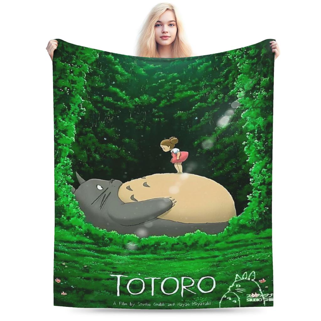 T-Totoroes Decke Ultra-Weiches Fleece Neuheit Geschenk Cartoon Grau Totoro Überwurfdecken Bettwäsche Überwürfe