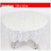 Disposable White Peony Plastic Tablecloth