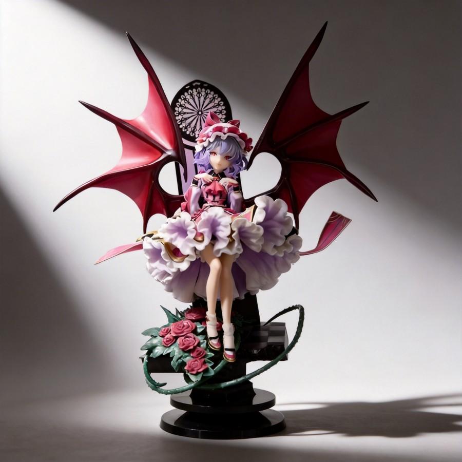 Remilia Scarlet Figure Touhou Project Scarlet Devil Anime Character Collectible Model Decoration 29cm