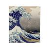 Wave-inspired Ukiyo-e paintings digital-printed polyester velvet flannel cover blanket Fleece soft sofa cover blankets for beds