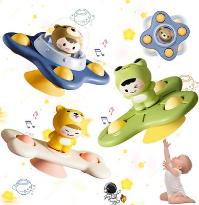 צעצועי סביבון עם כוס יניקה לתינוקות בני 12-18 חודשים, צעצועי אמבטיה לבנים ולבנות בני שנתיים, צעצועים סנסוריים לפעוטות לנסיעות במטוס, מתנות צעצועים סנסוריים