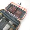 Striped Unisex Toiletry Bag - Large-Capacity Travel Toiletry Bag with Hook, Foldable and Portable for Storing Cosmetics, Gym