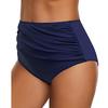 Women High Waist Ruched Bikini Bottoms  Swimsuit Briefs Pants