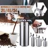 2L/4L/5L Stainless Steel Foam Maker Foamer Camping Home Cafe Nitrogen Foamed Coffee Machine Coffee Pot Stainless Steel Coffee Maker