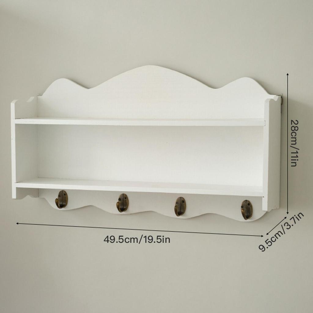 Floating Shelves Multi-use Easy to Install Sturdy Ornaments Display Stand Double-layer Rack Wall Shelf for Entryway Office