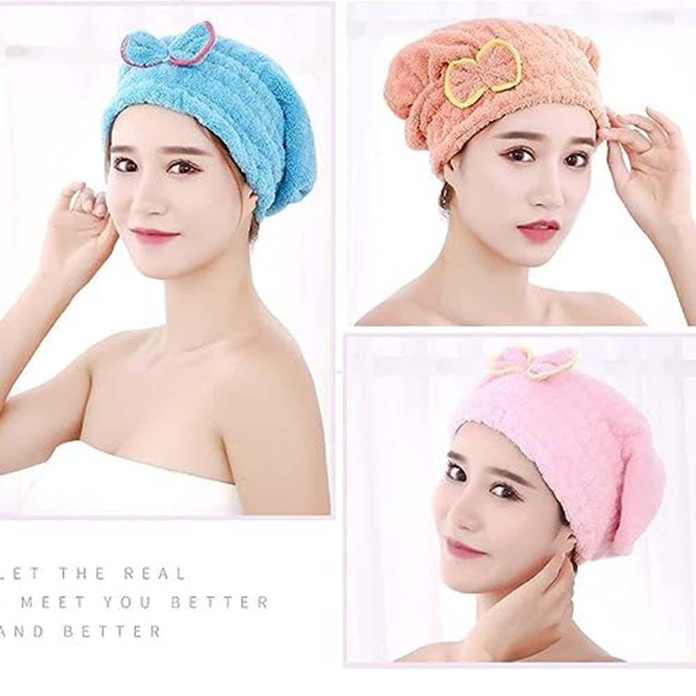 Quick Drying Hair Drying Wrap Towel Hydrophilic Wrap Head Towel Cap Cute Shower Cap  Women