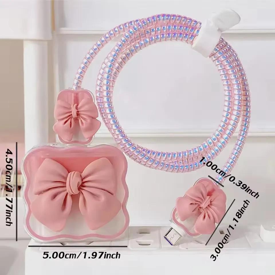 Charger Protector Cable Organizer For iPhone 15 14 11 13 18W 20W Charging Protection Cover Data Cable Management Cord Winder Kit