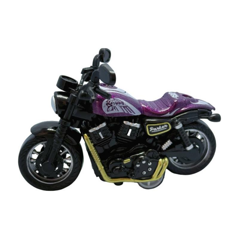 Simulated Motorcycle Pull-back Racing Alloy Car Model Clip Doll Toy Ornaments Keychain Children's Toys
