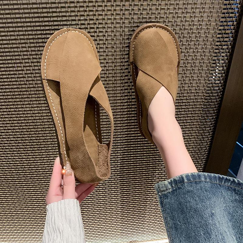 Fashion 2024 Women Shoes Sandals Flat Low Heel Sneakers Casual Gladiator Barefoot Loafers Slip-on Summer Spring Comfortable On Promotion