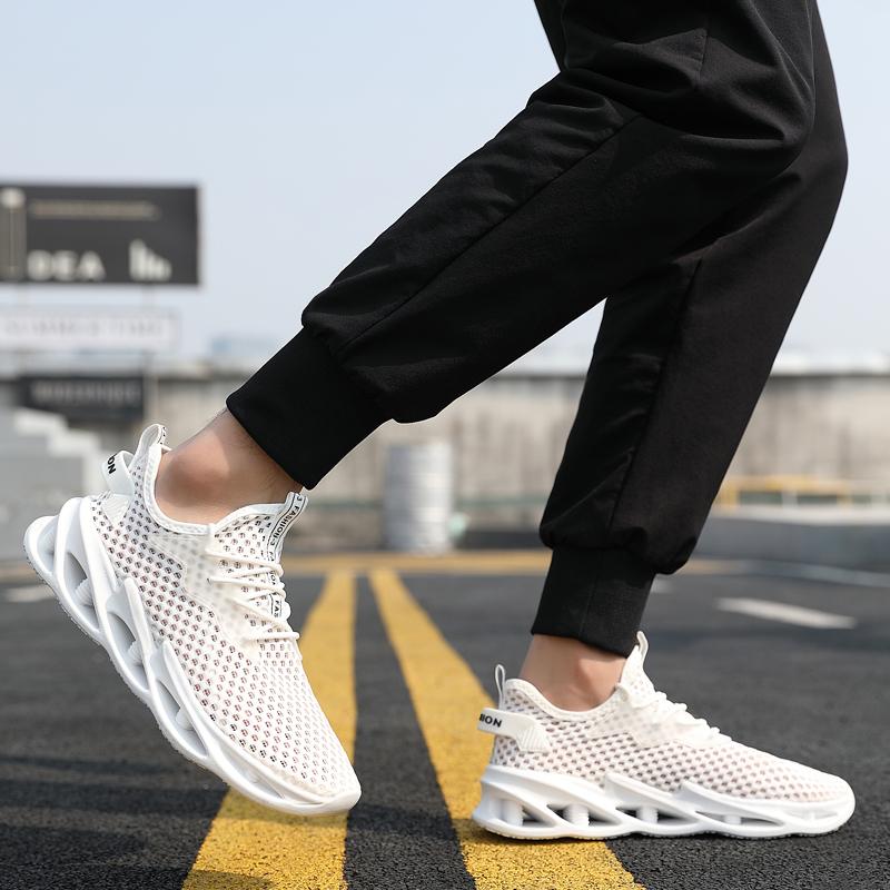 Fashion Men's Mesh Casual Running Sneakers Summer Outdoor Lightweight Lace Up Fashion Hiking Jogging Shoes Sneakers for Men Zapatillas