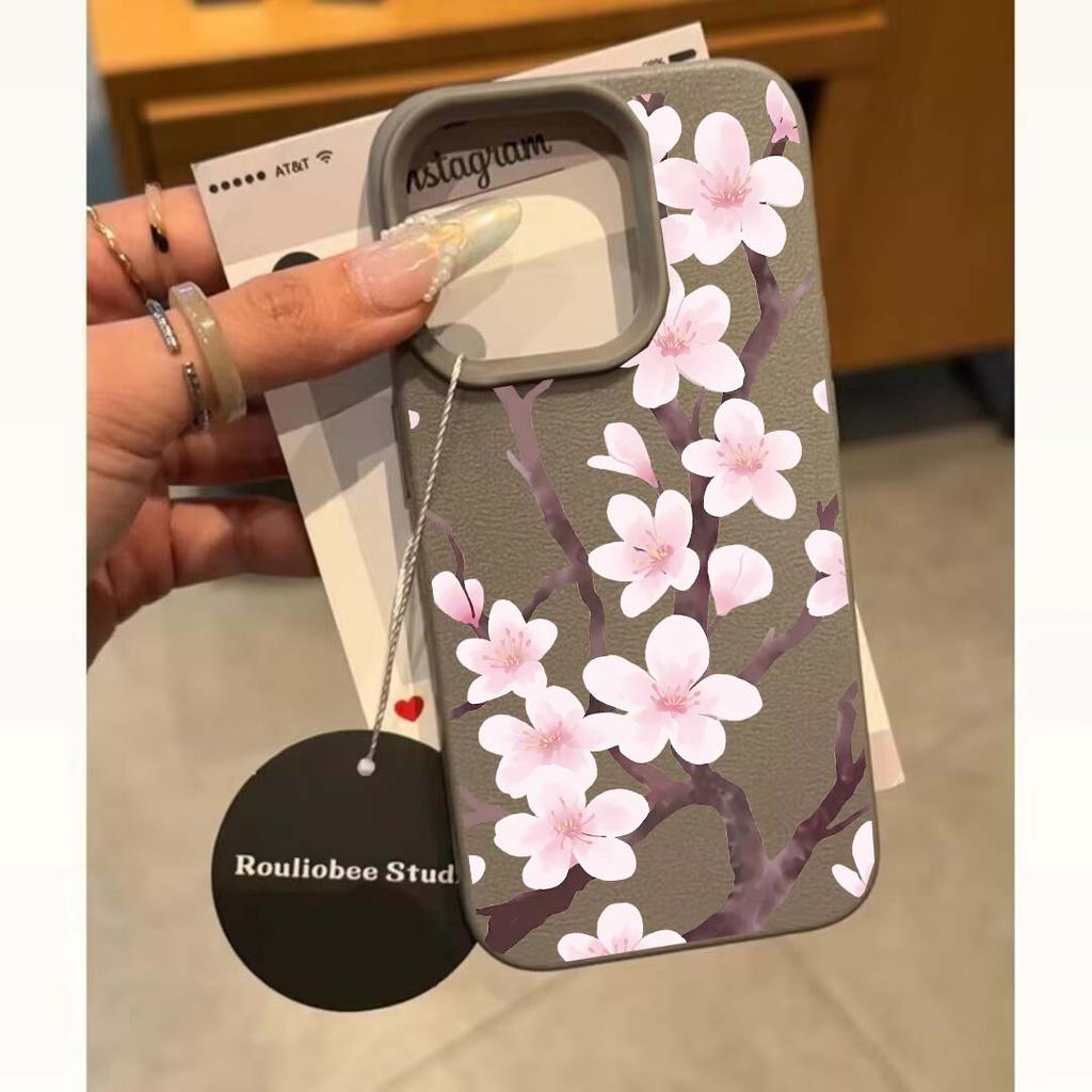 Case For RENO 15 15F 11F 12F 14 PRO 10 5 Lite 5F OPPO A3 A5 A6 PRO A2 A3X A5X A40 A94 Soft Pink Violet Flowers Matte Cover