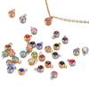 20 Stück 6mm Edelstahl Strassperlen Goldfarbe Kristall Anhänger für DIY Halskette Armband Charm Schmuckherstellung