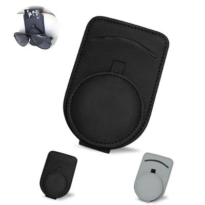 Suporte para Óculos Qasim Clipe de Couro para Óculos de Sol Visor de Carro Óculos Óculos Clipe para Cartão/Bilhete