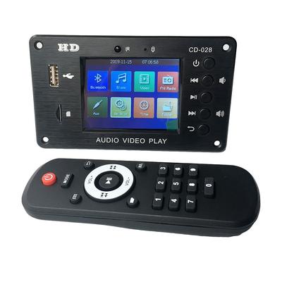 Placa decodificadora mp3 bluetooth 5.0 receptor de áudio estéreo hd player de vídeo flac wav ape decodificação rádio fm usb tf para amplificador de carro